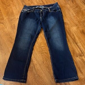 Amethyst Jeans Dark Blue Boot Cut Women's Jeans- 18